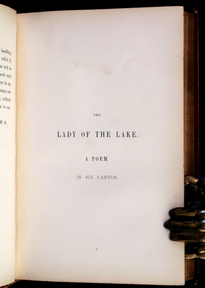 1853 Rare Book ~ Lady of the Lake by Sir Walter Scott, Illustrated by Birket Foster and John Gilbert.
