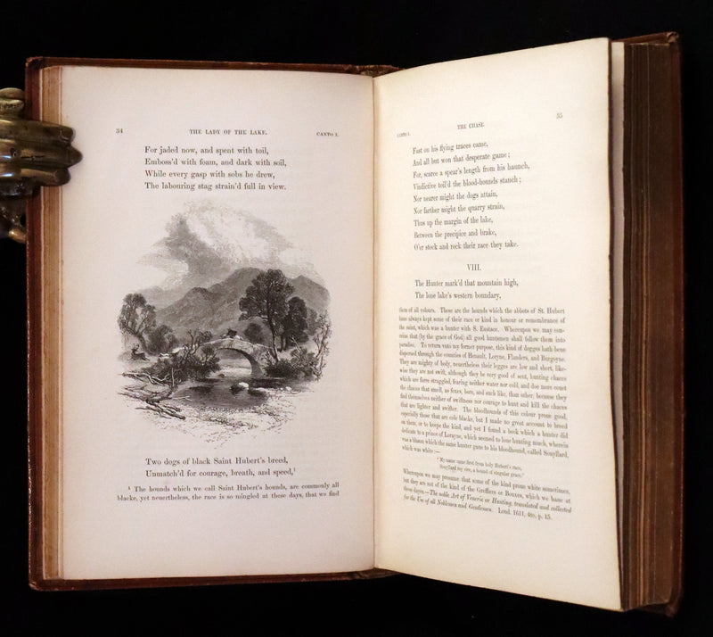 1853 Rare Book ~ Lady of the Lake by Sir Walter Scott, Illustrated by Birket Foster and John Gilbert.