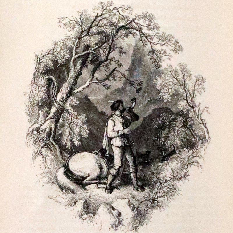 1853 Rare Book ~ Lady of the Lake by Sir Walter Scott, Illustrated by Birket Foster and John Gilbert.