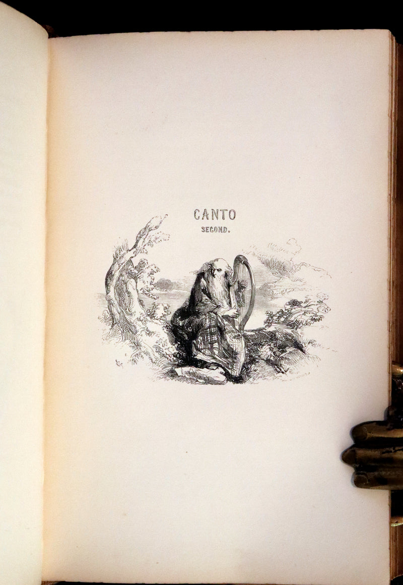 1853 Rare Book ~ Lady of the Lake by Sir Walter Scott, Illustrated by Birket Foster and John Gilbert.