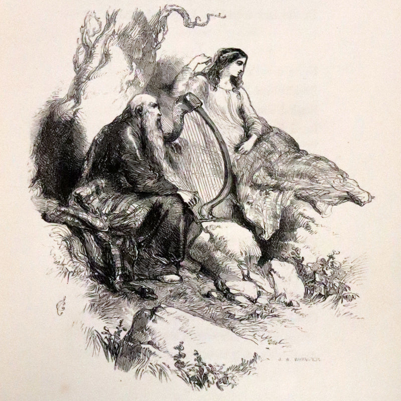 1853 Rare Book ~ Lady of the Lake by Sir Walter Scott, Illustrated by Birket Foster and John Gilbert.