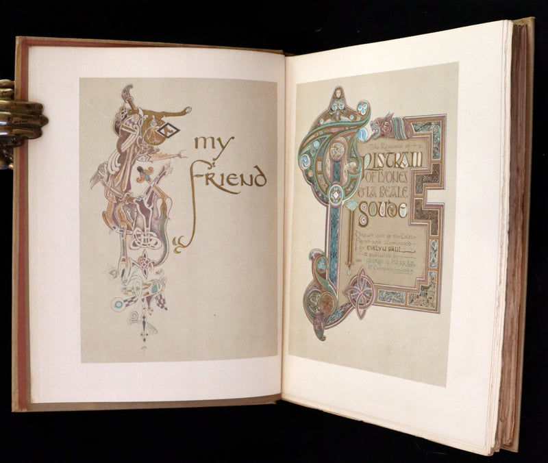 1920 Rare Book - Tristan and Iseult, The Romance of Tristram of Lyones and La Beale Isoude Illustrated by Evelyn Paul.