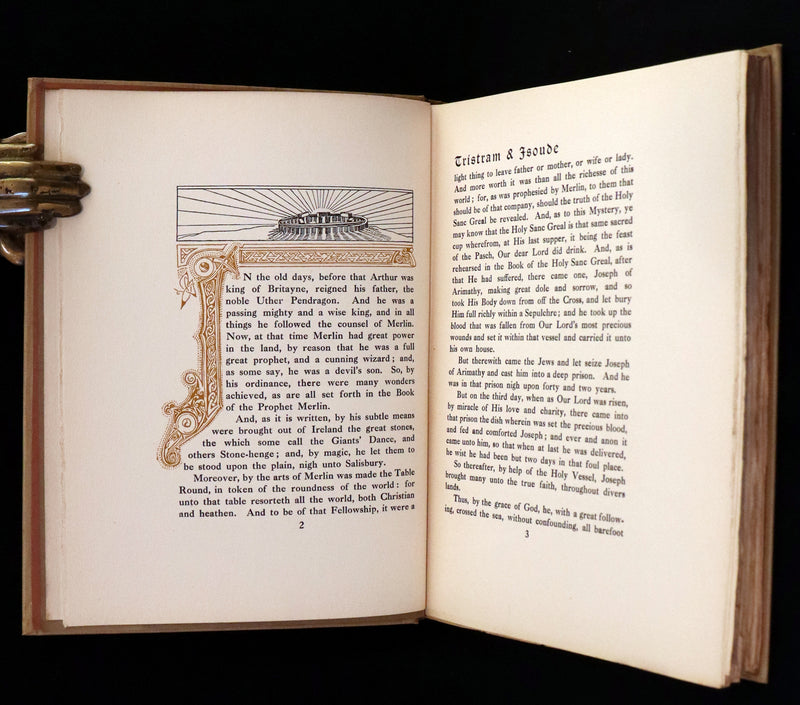 1920 Rare Book - Tristan and Iseult, The Romance of Tristram of Lyones and La Beale Isoude Illustrated by Evelyn Paul.