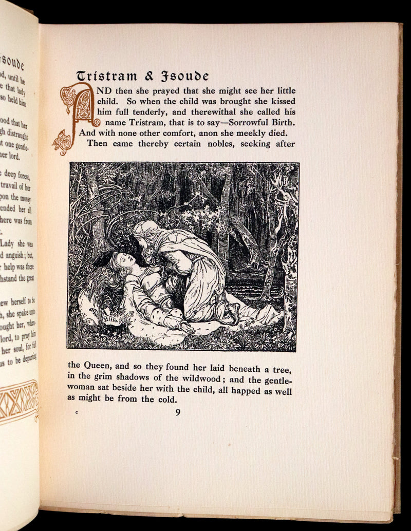 1920 Rare Book - Tristan and Iseult, The Romance of Tristram of Lyones and La Beale Isoude Illustrated by Evelyn Paul.