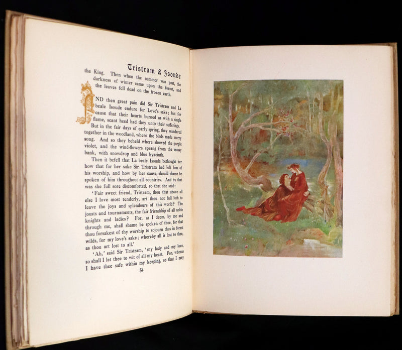 1920 Rare Book - Tristan and Iseult, The Romance of Tristram of Lyones and La Beale Isoude Illustrated by Evelyn Paul.
