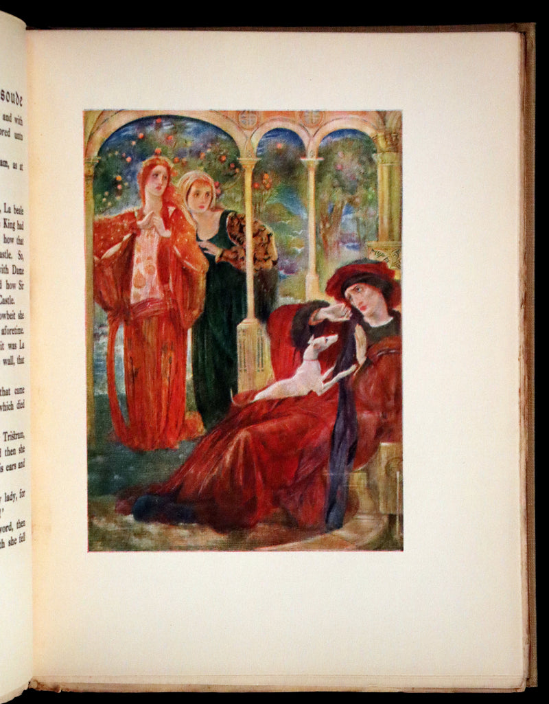 1920 Rare Book - Tristan and Iseult, The Romance of Tristram of Lyones and La Beale Isoude Illustrated by Evelyn Paul.