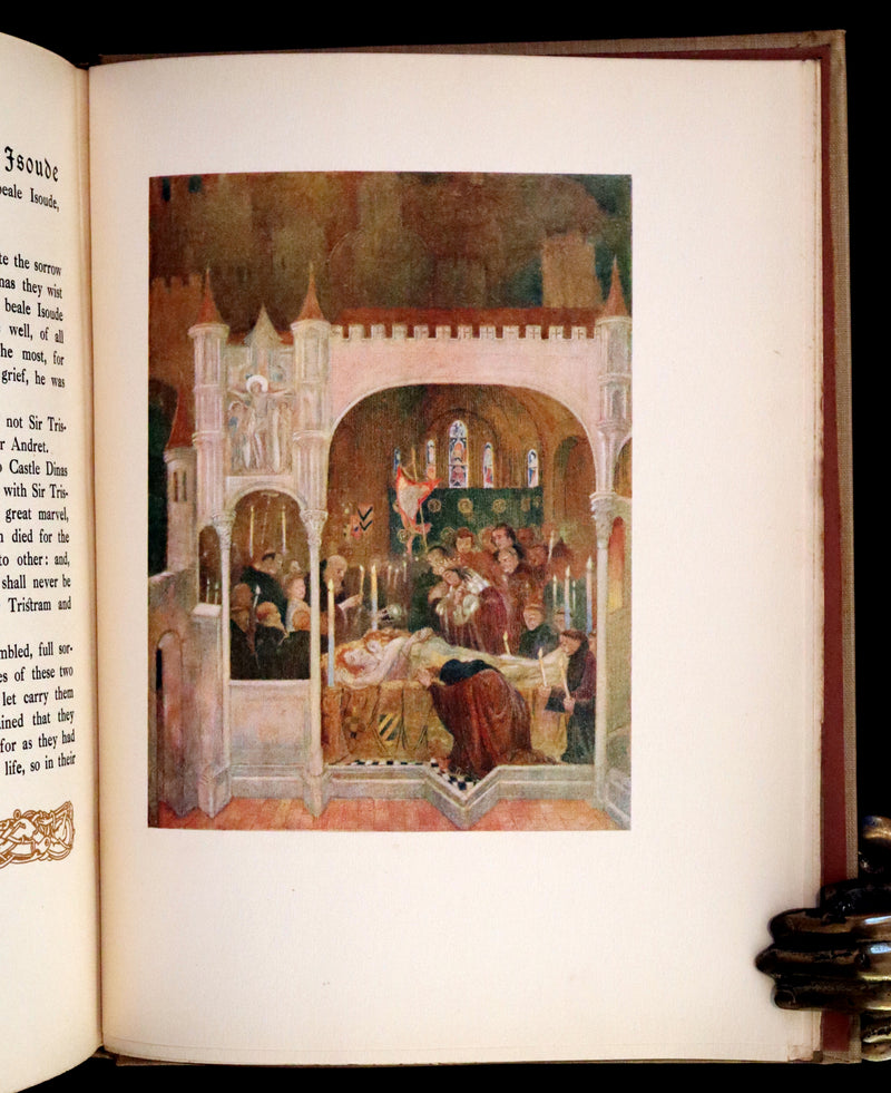 1920 Rare Book - Tristan and Iseult, The Romance of Tristram of Lyones and La Beale Isoude Illustrated by Evelyn Paul.