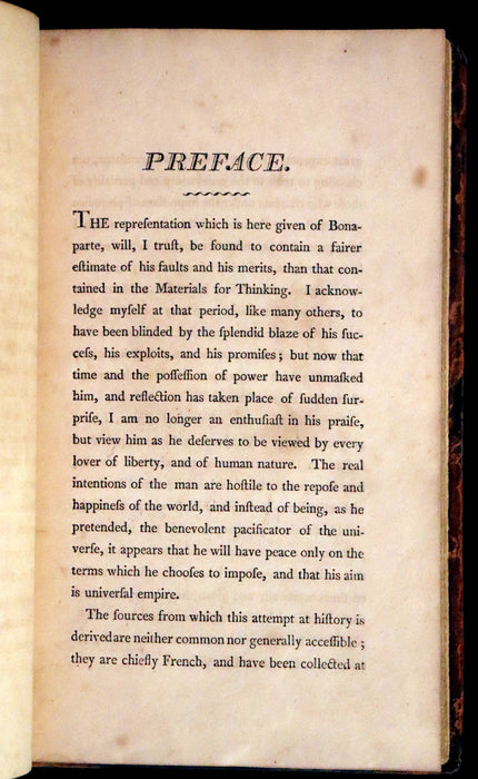 1805 Scarce Book ~ The Life and Character of Bonaparte from his Birth to the 15th of August 1804 by W. Burdon.