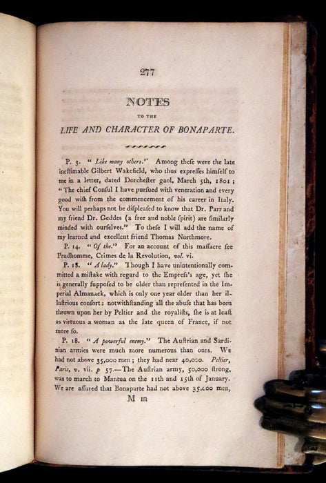 1805 Scarce Book ~ The Life and Character of Bonaparte from his Birth to the 15th of August 1804 by W. Burdon.