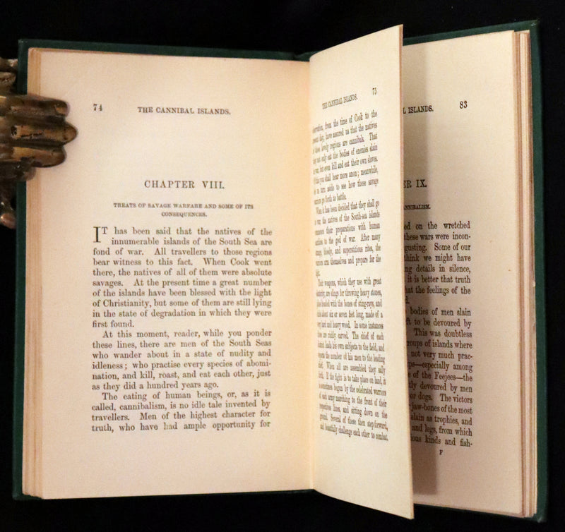 1880 Rare Victorian Book - The Cannibal Islands; Captian Cook's Adventures in the South Seas by Robert Michael Ballantyne.