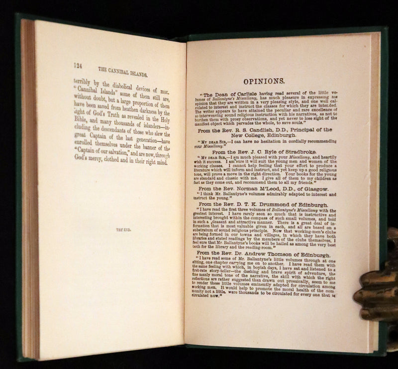 1880 Rare Victorian Book - The Cannibal Islands; Captian Cook's Adventures in the South Seas by Robert Michael Ballantyne.