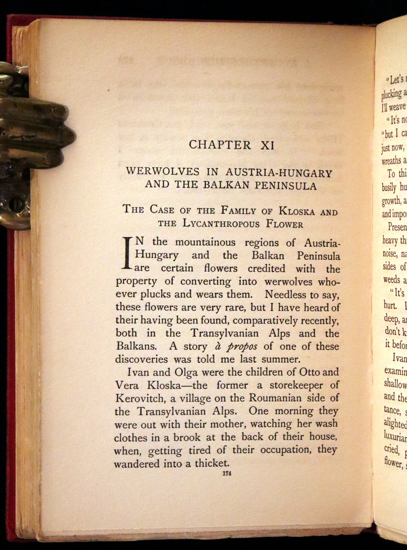 1912 Scarce First Edition on WEREWOLVES - WERWOLVES by Elliott O'Donnell - How to become a WEREWOLF.