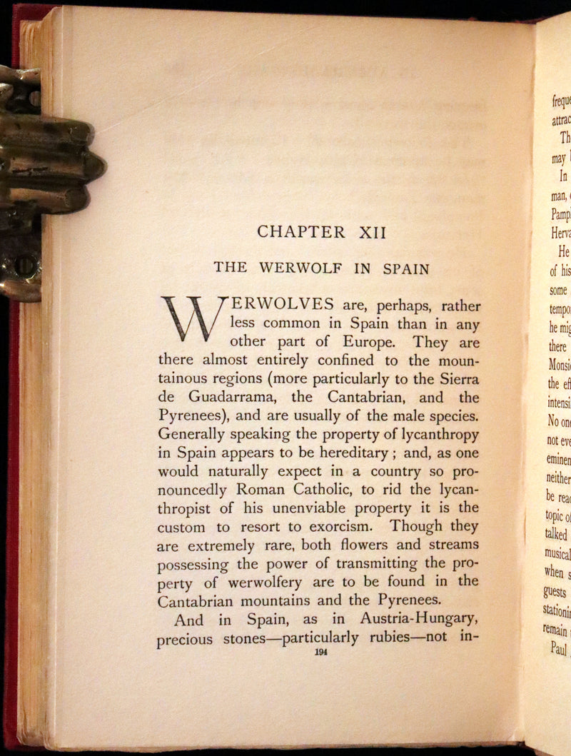 1912 Scarce First Edition on WEREWOLVES - WERWOLVES by Elliott O'Donnell - How to become a WEREWOLF.