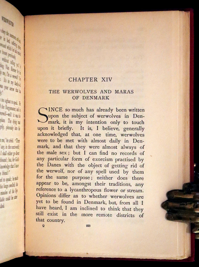 1912 Scarce First Edition on WEREWOLVES - WERWOLVES by Elliott O'Donnell - How to become a WEREWOLF.