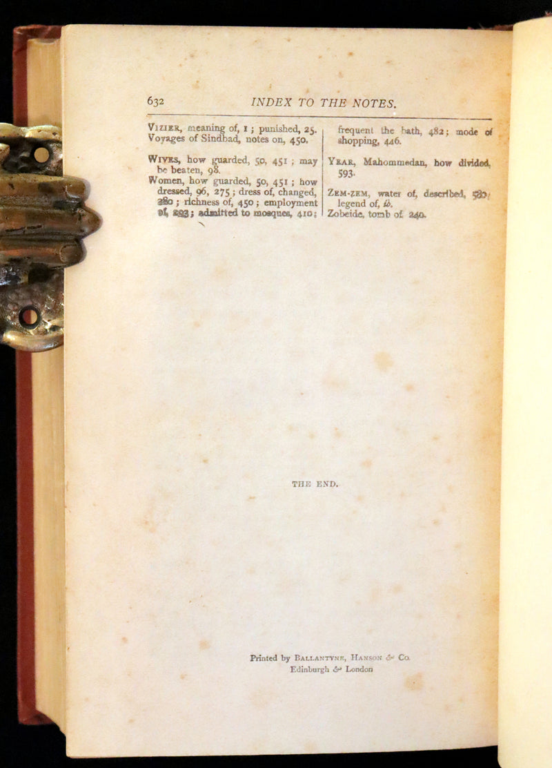 1895 Rare Book - The Arabian Nights' Entertainments by the Rev. Geo. Fyler Townsend. Illustrated.