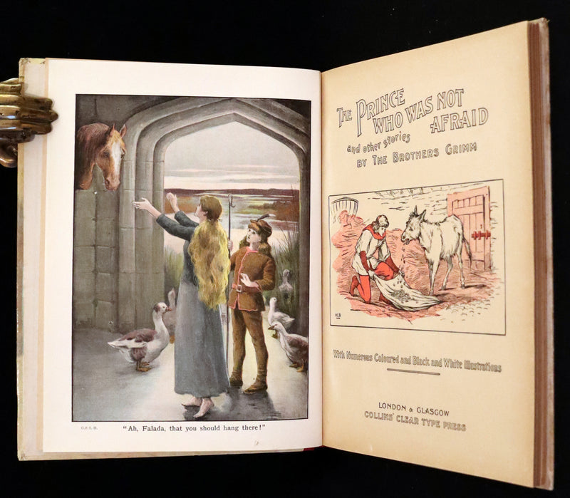1900 Scarce Edition - The Prince Who Was Not Afraid and Other Grimm's Fairy Tales illustrated.