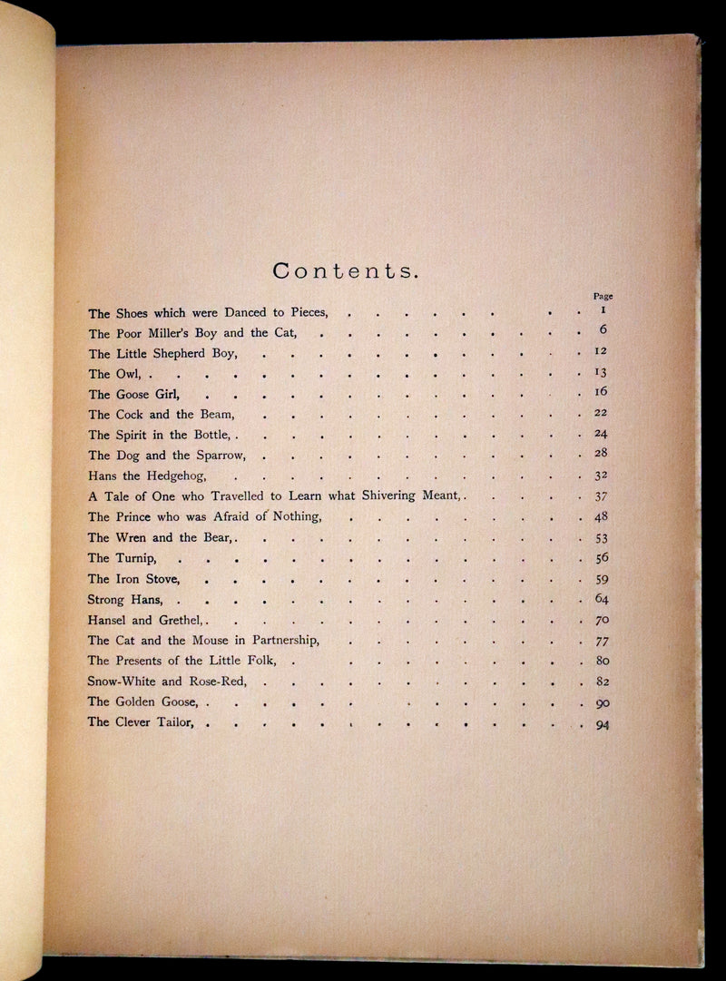 1900 Scarce Edition - The Prince Who Was Not Afraid and Other Grimm's Fairy Tales illustrated.