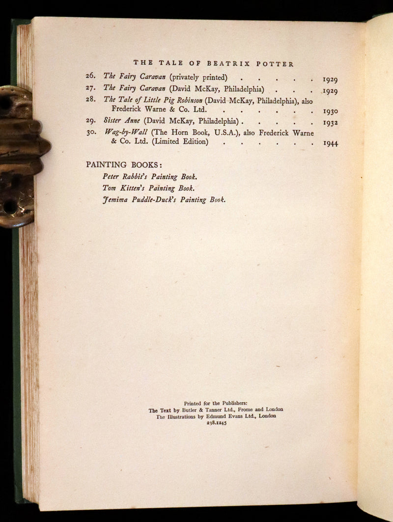 1946 Rare First Edition with Dust jacket - The Tale of Beatrix Potter, A Biography by Margaret Lane.
