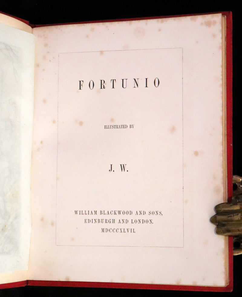 1847 Scarce First Edition ~ Fortunio by Madame d'Aulnoy illustrated by Jemima Wedderburn.