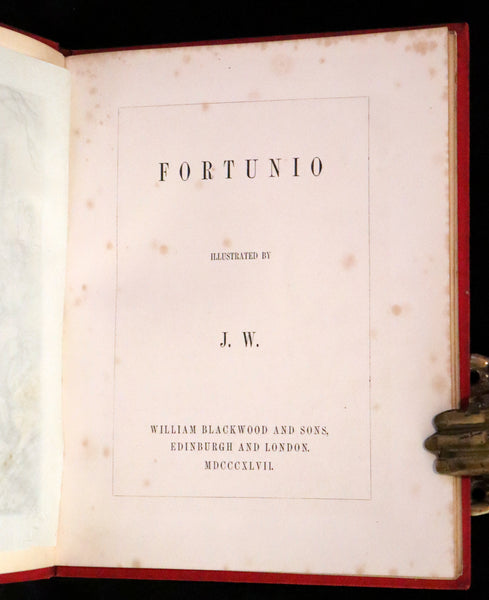 1847 Scarce First Edition ~ Fortunio by Madame d'Aulnoy illustrated by Jemima Wedderburn.