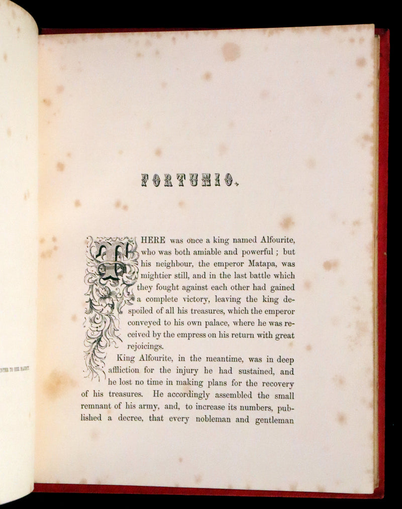 1847 Scarce First Edition ~ Fortunio by Madame d'Aulnoy illustrated by Jemima Wedderburn.