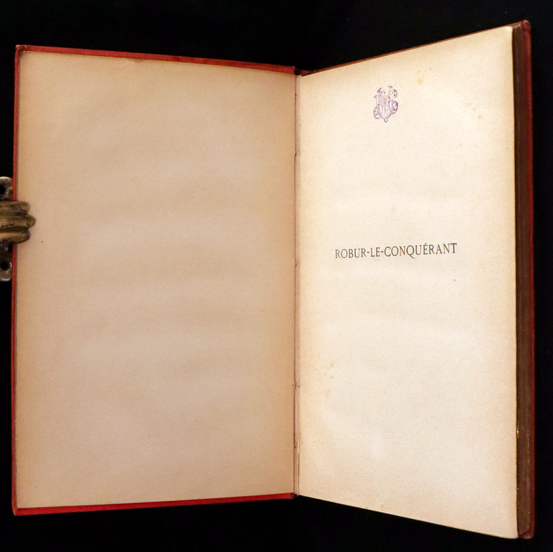 1886 Rare French First Edition - Jules Verne - Robur the Conqueror or The Clipper of the Clouds - Robur-le-Conquérant.