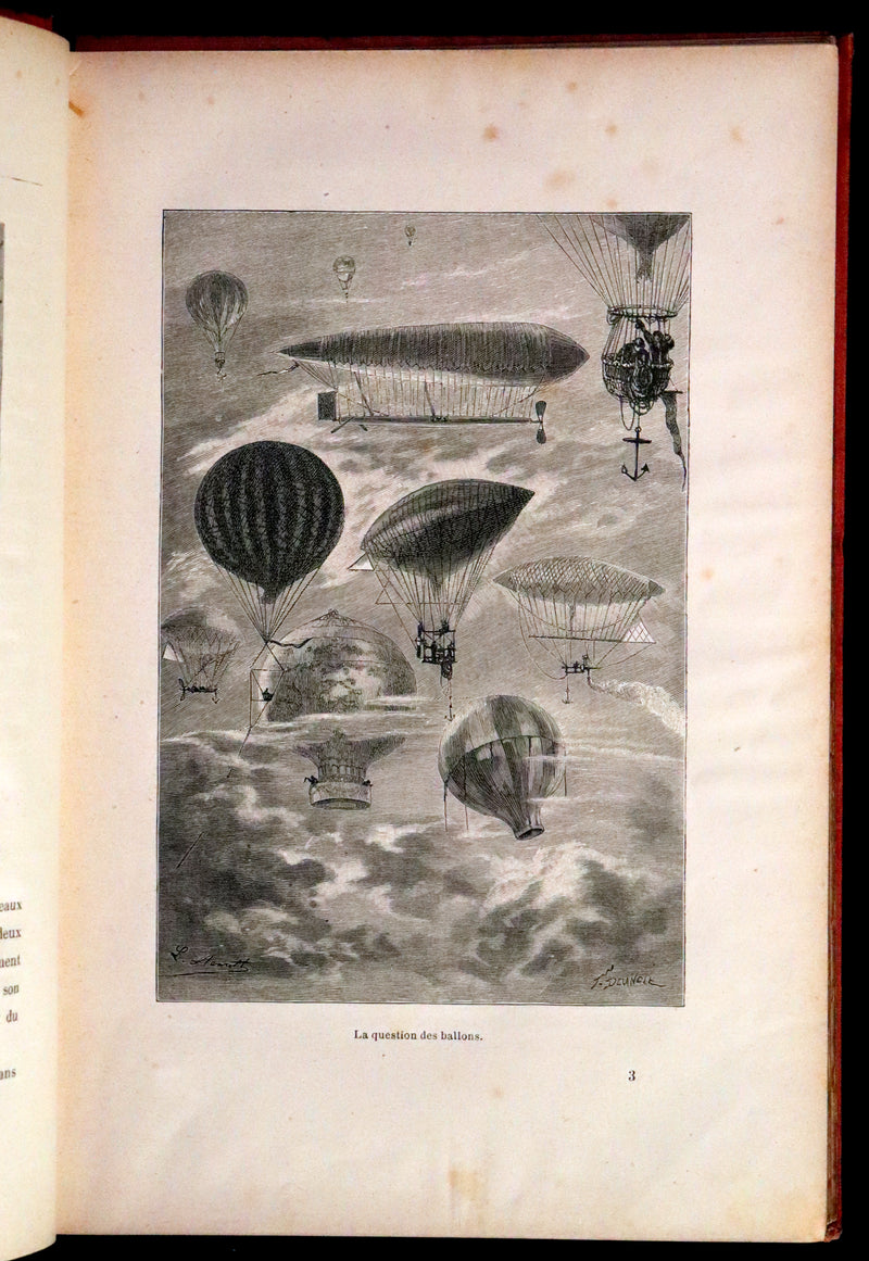 1886 Rare French First Edition - Jules Verne - Robur the Conqueror or The Clipper of the Clouds - Robur-le-Conquérant.