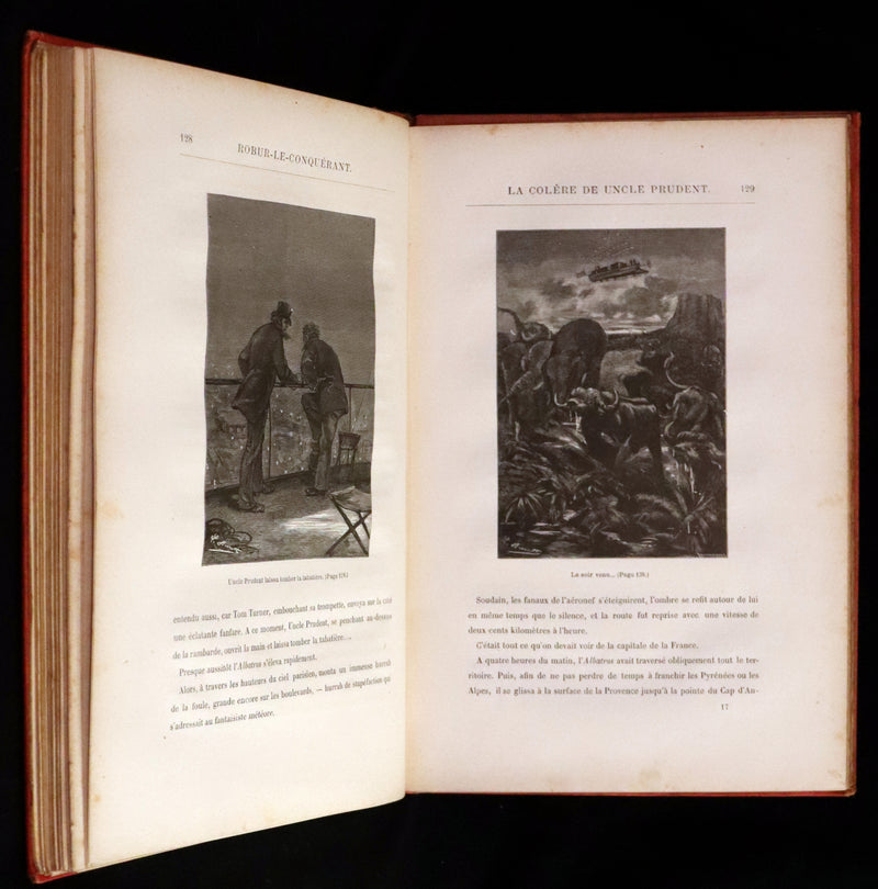 1886 Rare French First Edition - Jules Verne - Robur the Conqueror or The Clipper of the Clouds - Robur-le-Conquérant.