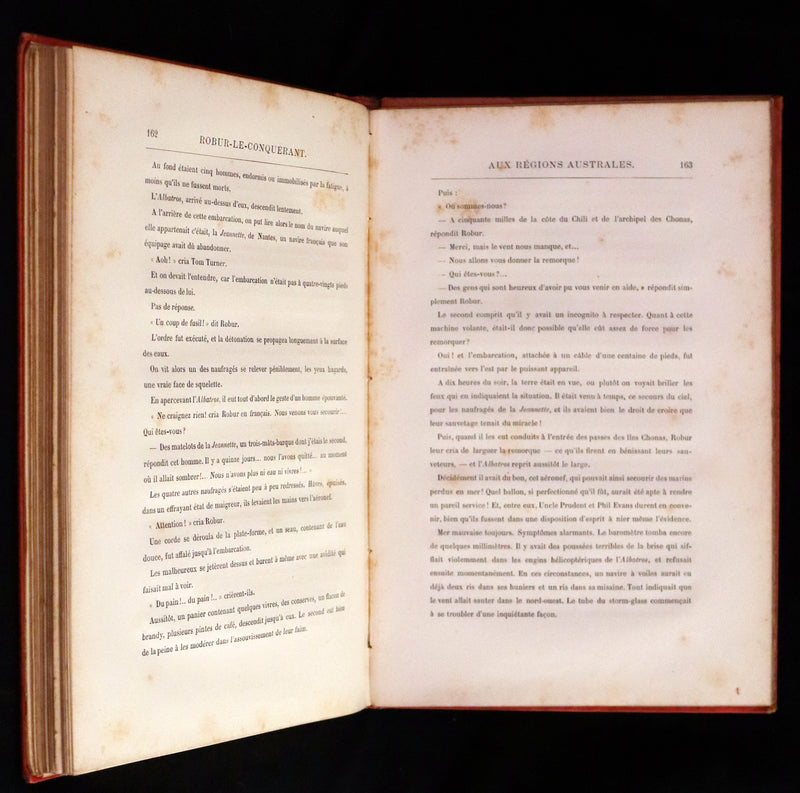 1886 Rare French First Edition - Jules Verne - Robur the Conqueror or The Clipper of the Clouds - Robur-le-Conquérant.