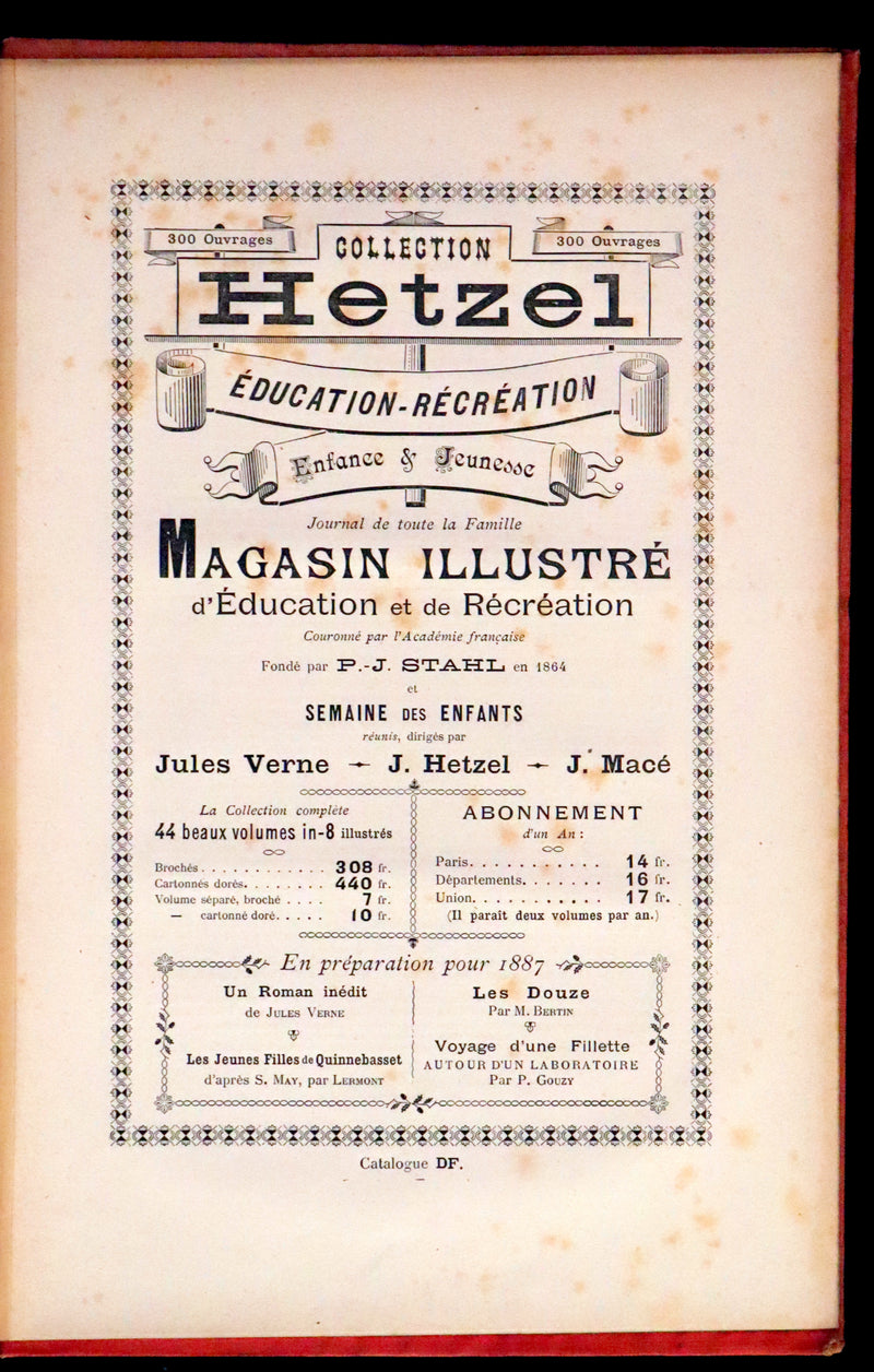 1886 Rare French First Edition - Jules Verne - Robur the Conqueror or The Clipper of the Clouds - Robur-le-Conquérant.