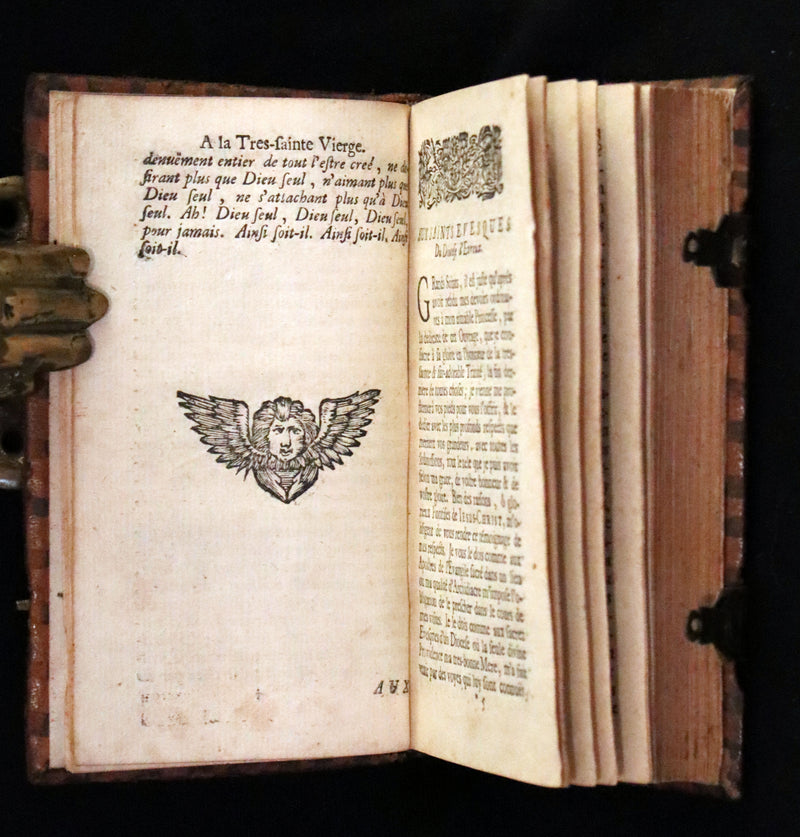 1698 Scarce French Christology Book - The Hidden Life with Jesus in God by Henri-Marie Boudon.