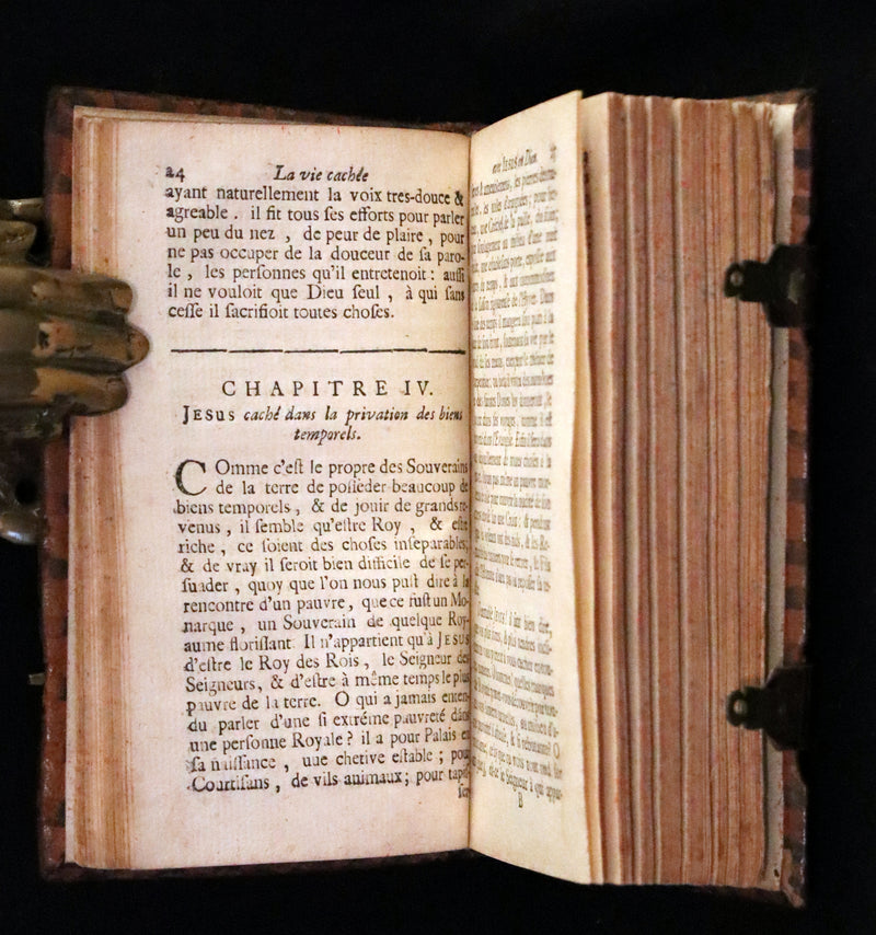 1698 Scarce French Christology Book - The Hidden Life with Jesus in God by Henri-Marie Boudon.