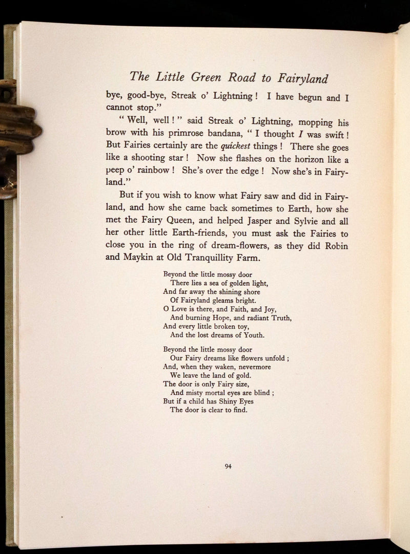 1948 First Australian Edition - The Little Green Road to Fairyland by Ida Rentoul Outhwaite illustrated.