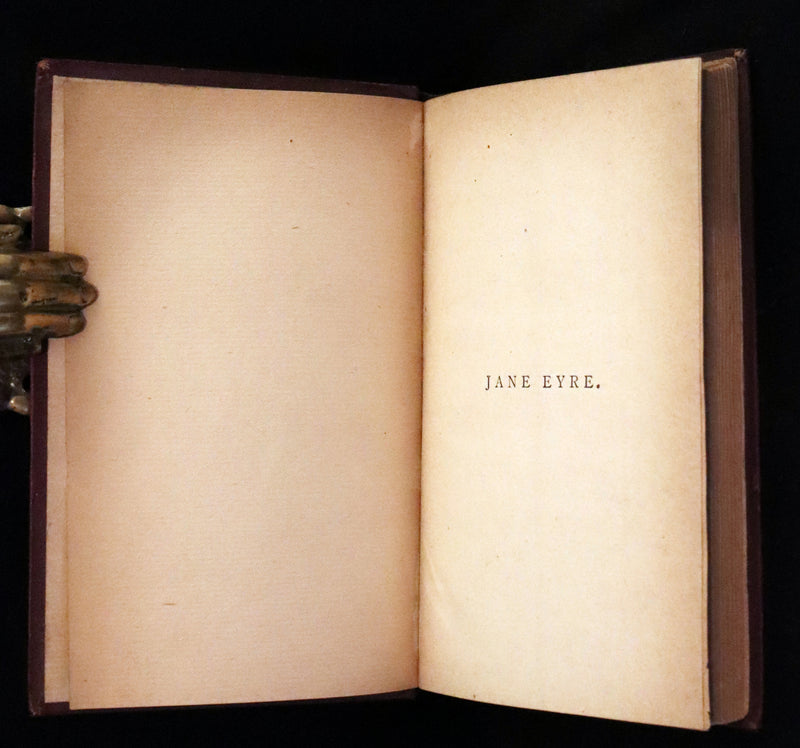 1890 Rare Victorian Book - Jane Eyre. An Autobiography by Currer Bell (Charlotte Brontë).