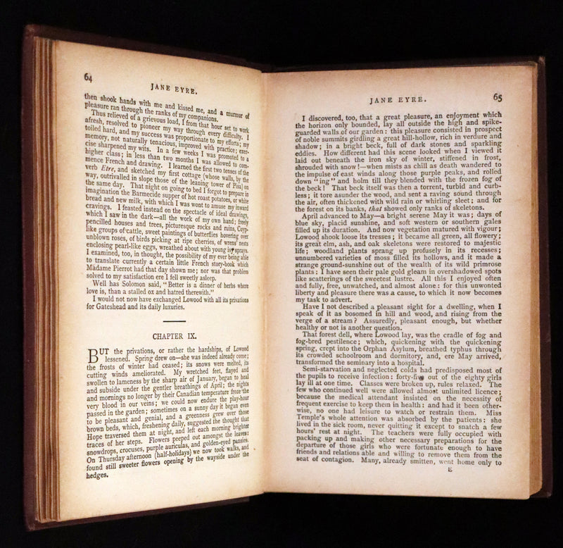 1890 Rare Victorian Book - Jane Eyre. An Autobiography by Currer Bell (Charlotte Brontë).