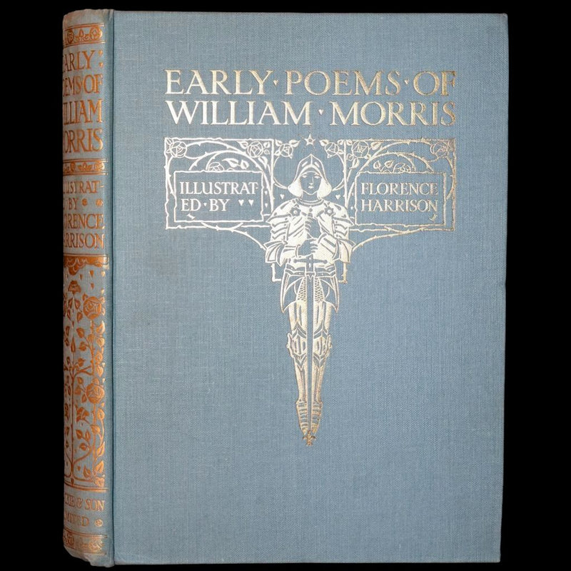1914 Rare First Edition - Early Poems of William Morris Illustrated by Pre-Raphaelite Florence Harrison.