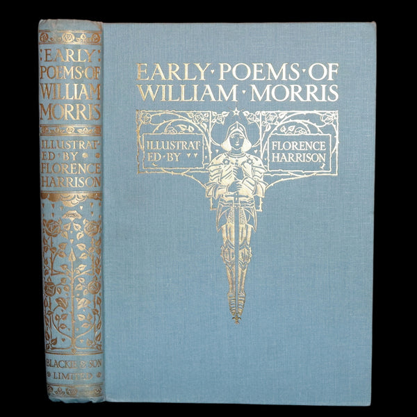 1914 Rare First Edition - Early Poems of William Morris Illustrated by Pre-Raphaelite Florence Harrison.
