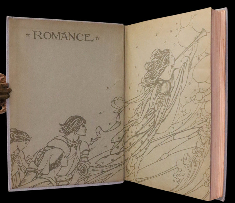 1914 Rare First Edition - Early Poems of William Morris Illustrated by Pre-Raphaelite Florence Harrison.