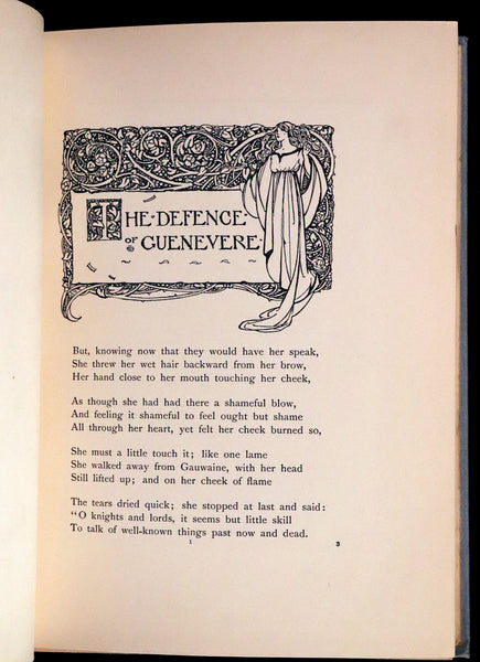 1914 Rare First Edition - Early Poems of William Morris Illustrated by Pre-Raphaelite Florence Harrison.