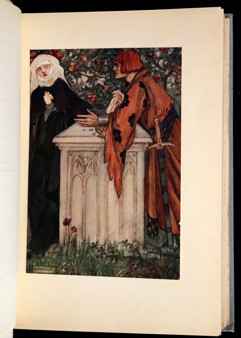 1914 Rare First Edition - Early Poems of William Morris Illustrated by Pre-Raphaelite Florence Harrison.
