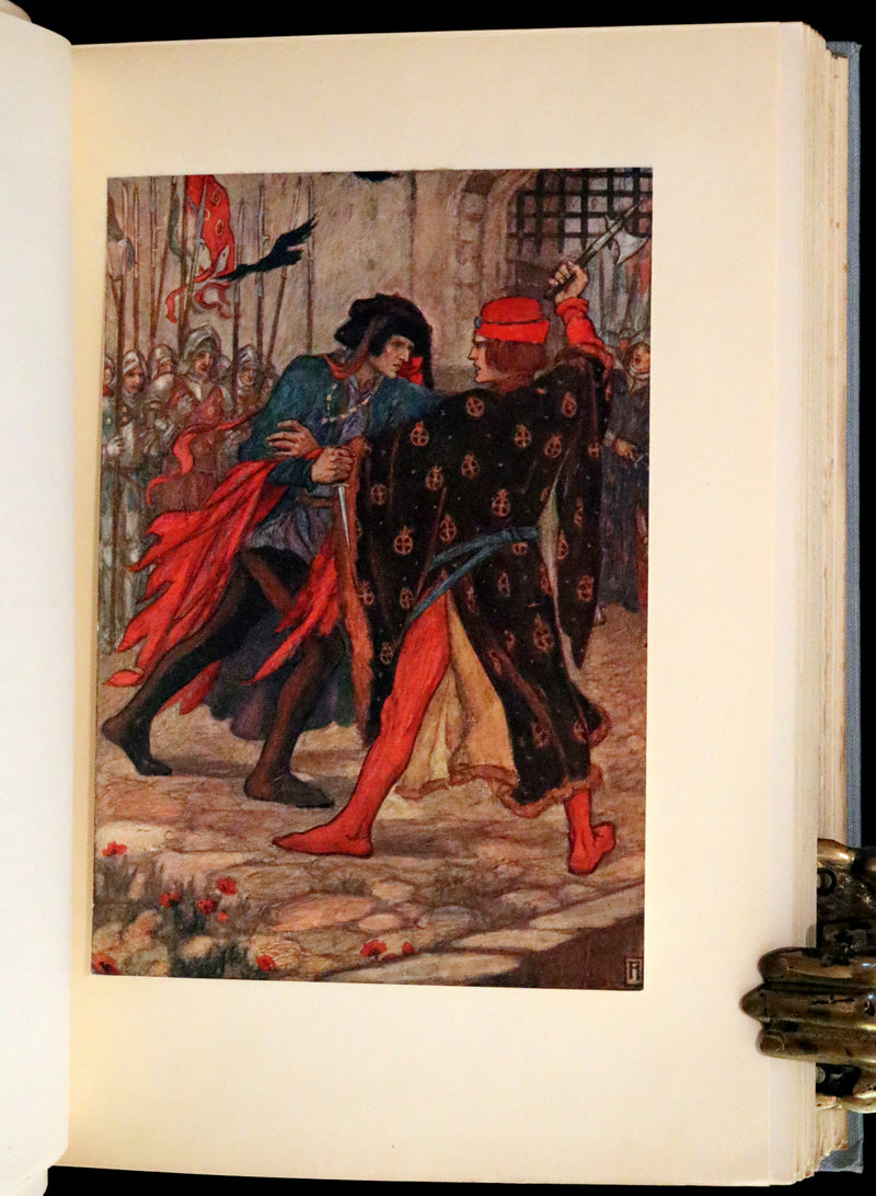 1914 Rare First Edition - Early Poems of William Morris Illustrated by Pre-Raphaelite Florence Harrison.