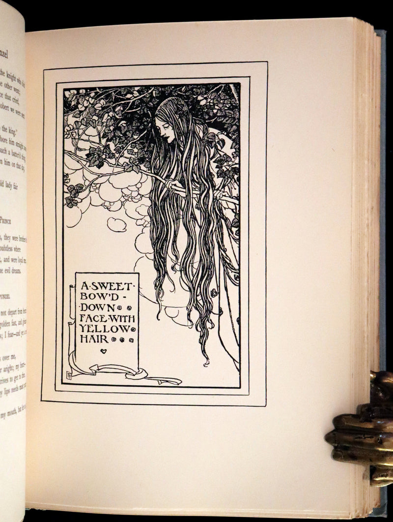 1914 Rare First Edition - Early Poems of William Morris Illustrated by Pre-Raphaelite Florence Harrison.