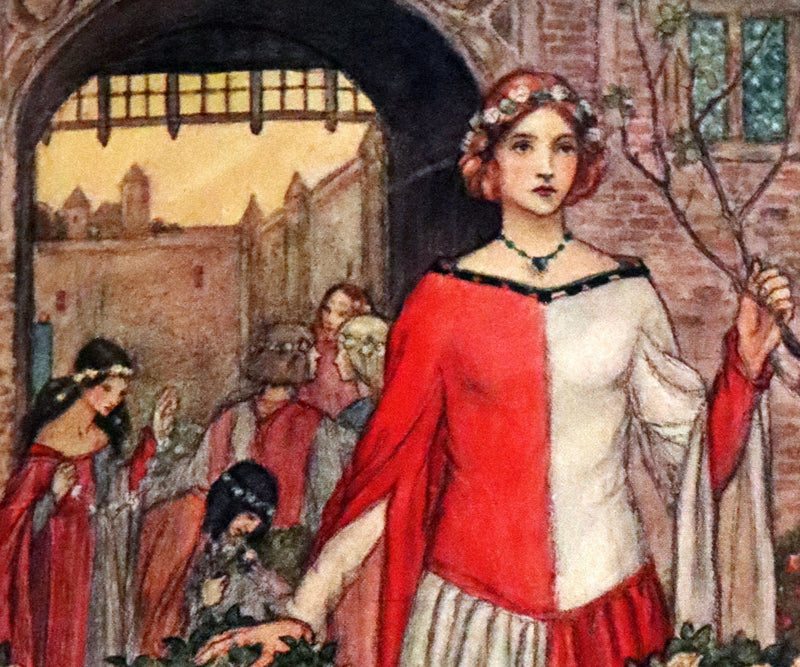 1914 Rare First Edition - Early Poems of William Morris Illustrated by Pre-Raphaelite Florence Harrison.