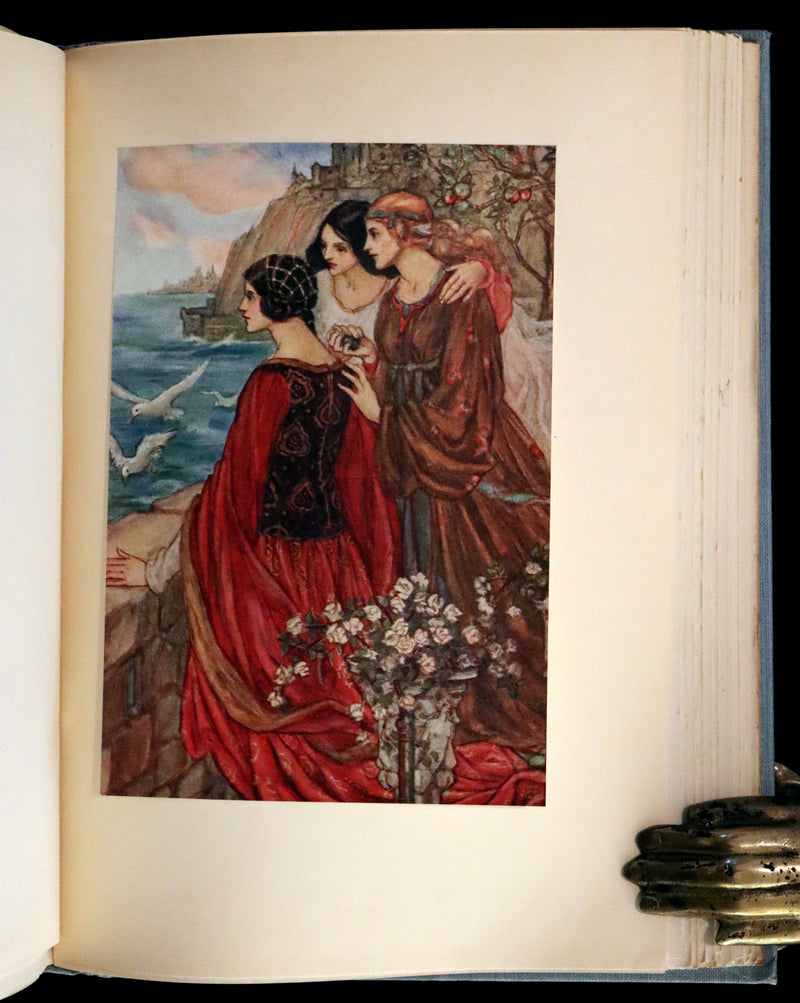 1914 Rare First Edition - Early Poems of William Morris Illustrated by Pre-Raphaelite Florence Harrison.