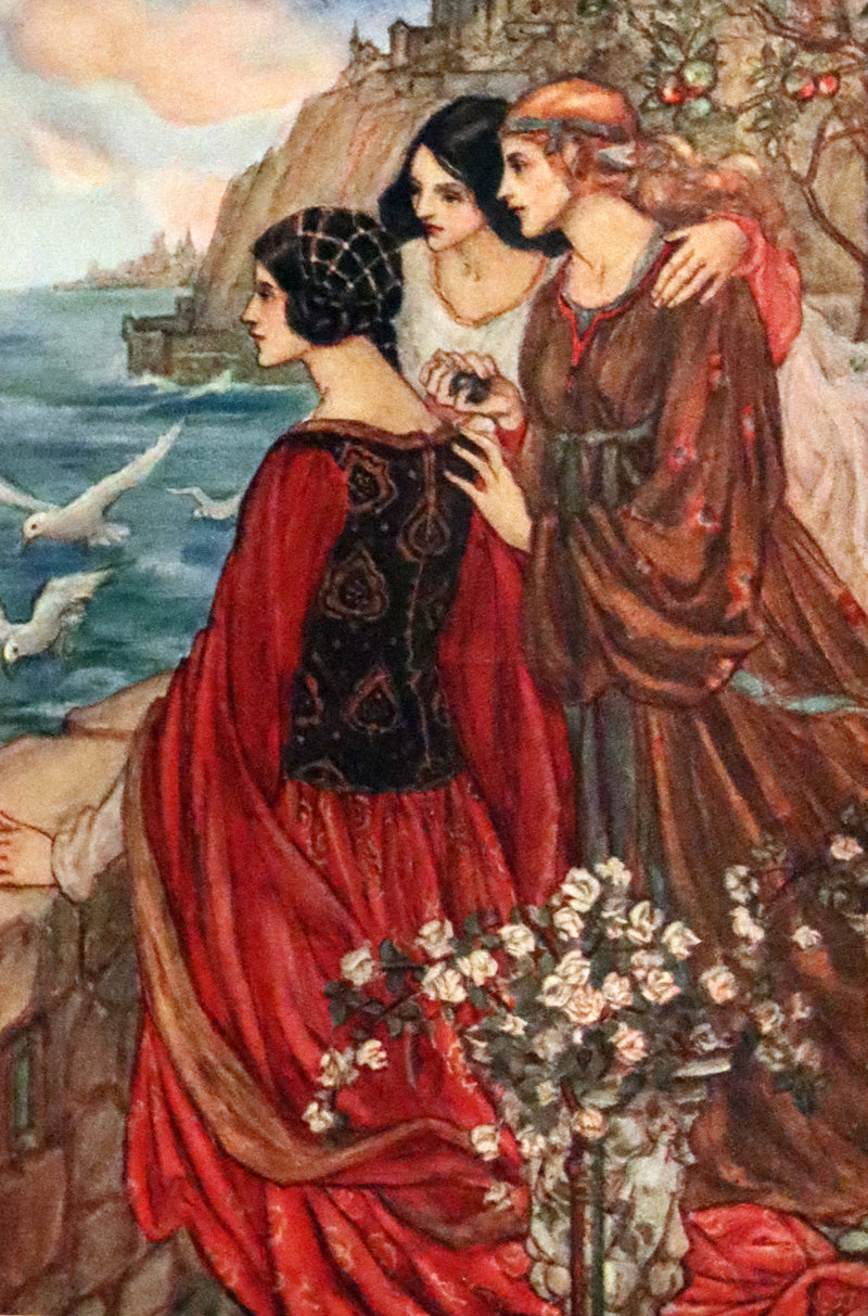 1914 Rare First Edition - Early Poems of William Morris Illustrated by Pre-Raphaelite Florence Harrison.