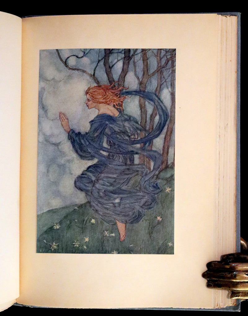 1914 Rare First Edition - Early Poems of William Morris Illustrated by Pre-Raphaelite Florence Harrison.