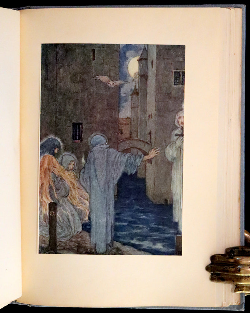 1914 Rare First Edition - Early Poems of William Morris Illustrated by Pre-Raphaelite Florence Harrison.