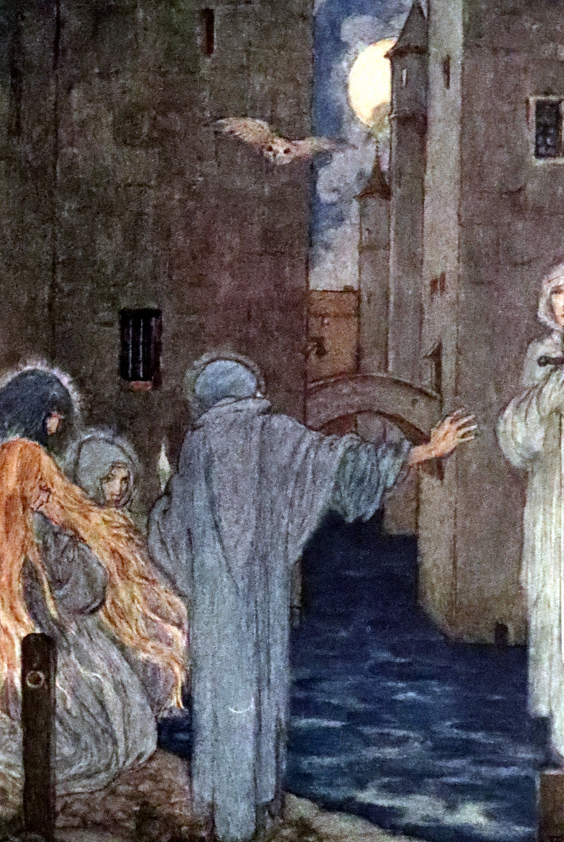 1914 Rare First Edition - Early Poems of William Morris Illustrated by Pre-Raphaelite Florence Harrison.