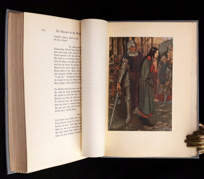 1914 Rare First Edition - Early Poems of William Morris Illustrated by Pre-Raphaelite Florence Harrison.