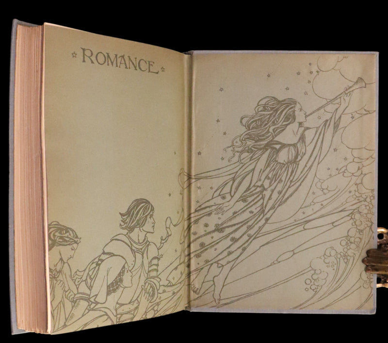 1914 Rare First Edition - Early Poems of William Morris Illustrated by Pre-Raphaelite Florence Harrison.